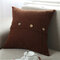 Coton amovible tricoté taie d'oreiller décorative housse de coussin câble tricot motifs carré chaud - Café profond