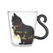 القط الزجاج الكرتون الأطفال كأس الإبداعية مقبض كأس قهوة واحدة طبقة شفافة كأس عصير الشراب - #2