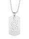 Trendy Simple Geometric-shaped Hollow Letter Pendant Round Bead Chain 3 Wearing Methods Stainless Steel Necklace - S
