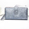 Women Laser PU Leather Wallet Elegant Wallet Purse Wristlet Wallet Clutches Bag - Blue