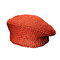 Women's Men's Solid Color Straw Beret Hat Fshion Sun Hat Straw Hat - Orange