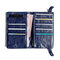 Men Card Holder Long Wallet Phone Bag Vintage Purse - Blue