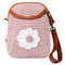 Women Cnavas Floral Stripe Mini Crossbody Bag Leisure 6 Inches Phone Bag - #02