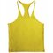Mens Summer Cotton Plain Gym Tank Top Workout Bodybuilding Singlets - Yellow