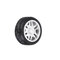 4PCS Alloy Wheels Tire Set Rims & Axles Model Car For 1/64 Modified Vehicle  - #8