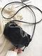 Women 6.5 Inch Phone Bag Fold Dumpling Bag Crossbody Bag Shoulder Bag - Black
