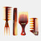 4PCS Hair Comb Set Heat-resistant Amber Hairdressing Comb Large Comb For Men Hair Styling Tool Set - B
