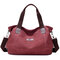 Women Canvas Large Capacity Shoulder Bags Handbags Casual Crossbody Bags - Purple