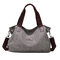 Women Canvas Large Capacity Shoulder Bags Handbags Casual Crossbody Bags - Gray