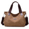 Women Canvas Large Capacity Shoulder Bags Handbags Casual Crossbody Bags - Brown