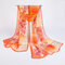 Women Silk Scarf Chiffon Shawls Geometric Print Thin Long Polyester Scarves Foulard Women - Yellow