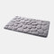 1 Pcs Coral Fleece Bathroom Memory Foam Rug Kit Toilet Bath Non-slip Mats Floor Carpet Set For Bathroom - Grey