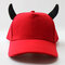 Men Women Baseball Caps Adult Hat Evil Halloween Party Hats  - Red