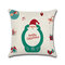Cartoon Christmas Santa Elk Linen Cotton Cushion Cover Home Sofa Christmas Art Decor Pillowcases - #4