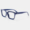 Women Men 5-Color Thick Frame Cat-eye Box Reading Glasses - Blue