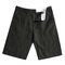 Mens Chinese Style Cotton Linen Zipper Solid Color Knee Length Casual Thin Summer Shorts - Black