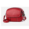 Women Faux Leather Plain Solid Shell Bag Shoulder Bag Phone Bag - Red
