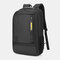 Business Casual Waterproof USB Charging Port Backpack For Men - Black