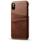 Phone Case For iPhone PU Leather Card Holder Wallet  - Brown