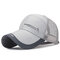 Men Women Summer Quick-Drying Mesh Baseball Cap Outdoor Sport Breathable Hat - Light Gray