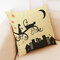 Concise Style Flower Pattern Square Cotton Linen Cushion Cover Car and House Decoration Pillowcase - H