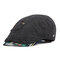 Mens Summer Cotton Patch Flat Caps Spring Casual Travel Vinatge Visor Beret Hats Adjustable - Black