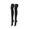 Solid Color Bright Silk Long High Socks Thickening Long Plus Fat Cotton Thin Section And Over Knee Socks - 61-1 thin section bright silk over knee socks black