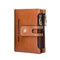 Women Retro Genuine Leather Multi-slots Bifold Small Short Wallets Card Holder Purse - Brown