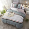 4Pcs Striped Bedding Sets Queen King Size Bedspread Quilt Sets - #1