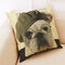 Creative tête humaine corps animal dessin animé coton lin taie d'oreiller décor à la maison housse de coussin - #1