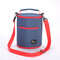 新しいカチオン性ショルダーバケットアイスバッグランチボックス防水断熱バッグ厚みのある鮮度ランチバッグランチバッグ - 紺