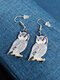 Acrylic Hummingbird Pigeon Eagle Owl Parrot Earrings Birds-shape Earrings - #09