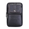 Cowhide Phone Pouch Waist Bag Vintage Belt Crossbody Bag For Men - Black