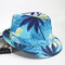 Beach Pattern Cloth  Bucket Hat Men's Seaside Vacation Sunshade Casual Hat - #04