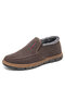 Men Cloth Warm Lining Non Slip Casual Slip On Shoes - Coffee