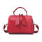 Women Leisure Solid Casual Crossbody Bag Multi-function Handbag Concise Shoulder Bag - Red