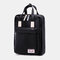 Women Nylon Waterproof Multifunction Casual Backpack - Black