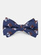 Men Dacron Cartoon Geometric Pattern Jacquard Double Layer Bowknot Formal Suit Bow Tie - #01