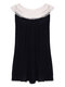 Loose Lace Crochet Patchwork Round Neck Sleeveless Shirt For Women  - Navy