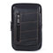 Ekphero Male Small Cowhide Waist Pack Belt Bag Phone Pouch  - Black