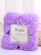 Decorative Extra Soft Faux Fur Blanket Reversible Fuzzy Lightweight Long Hair Shaggy Blanket Fluffy Cozy Plush Fleece Comfy Microfiber Blanket - Purple