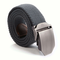 Mens Long Weave Canvas Web Belt Outdoor Slider Buckle Durable Adjustable Belt  - Dark Gray