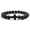 Turquoise Cross Beads Bracelets Elastic Rope Yoga Buddha Beads Natural Stone Unisex Bracelets - #10