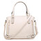 Women PU Leather Handbags Ladies Shoulder Bags Tote Bag Female Retro Vintage Messenger Bag - White