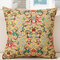 Funda de cojín de lino de algodón estilo flor colorida Soft Throw Pillow Caso Decoración de sofá para el hogar - #4