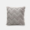 Simple Plush Embroidery Solid Color Sofa Pillow Bedroom Cushion Living Room Waist Pillowcase - Grey