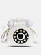 Borsa a tracolla Borsa per telefono cellulare creativo creativo multicolor casual in ecopelle da donna - bianca