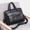 Retro Men's Bag Briefcase Men's Business Handbag Computer Bag Messenger Bag - Black
