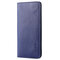Women Men Genuine Leather Business Phone Case Card Wallet - Blue