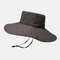 Hat Male Sun Hat Outdoor 12CM Oversized Brim Fisherman Hat Men Summer Mountaineering Sun Hat - Coffee